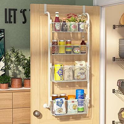 1Easylife 6-Tier Over the Door Pantry Organizer, Heavy-Duty Metal with 6  Baskets, Hanging Storage and Organization for Kitchen, Spice Rack (6x4.72
