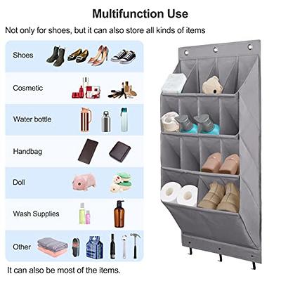 Over The Door Shoe Organizer Large Capacity Hanging Door Shoe Rack with 16  Pockets 600D Oxford Cloth Hanging Shoe Organizer