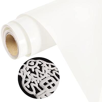 AHIJOY Heat Transfer Vinyl Roll White HTV Vinyl 12 x 12ft White Iron on  Vinyl for T Shirts Hats Clothing Garment Fabric Clothing