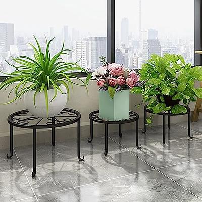 newkaijian 3 Pack Metal Plant Stands for Outdoor Indoor Plants