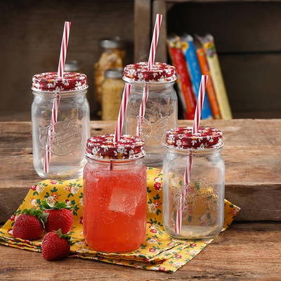 2 Pioneer Woman Simple Homemade Goodness 16 Oz Mason Jars Lids