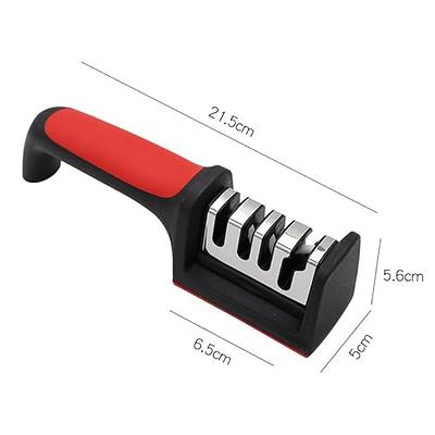Sujosa Knife Sharpener for Kichen Accessories, Stainless Steel 4 in1 Knife  Sharpening Kit, 4 Stage Sharpening Slots with Diamond and Ceramic Rods -  Yahoo Shopping