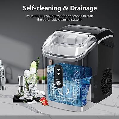 Nugget Ice Maker Countertop, Pebble Ice with Self-Cleaning 35Lbs/24hrs  Black