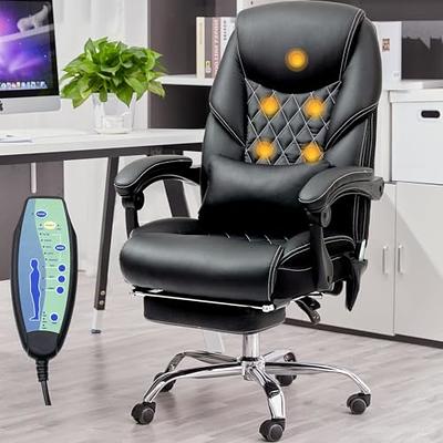 Reclining Office Chair with Foot Rest, Mesh Office Chair, Ergonomic Office  Chair with footrest, Computer Desk Chair with Lumbar Support Pillow, 280lb  Capacity 