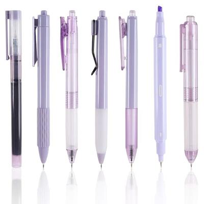 Colored Pens Bulk 6-Pack,Cute Noble Gold Line Penholder Pens,Colorful Pen  Gel Pens,Waterproof Color Micro-Pen,White and Simple Fashion Style Smooth