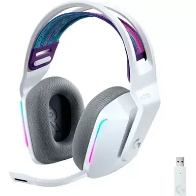 Logitech G735 Wireless Gaming Binaural Over The Head Headset, White