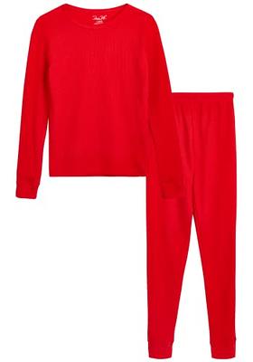 Rene Rofe Girls' Thermal Underwear Set - 2 Piece Waffle Knit Top and Long  Johns (2T-16), Size 4T, Red - Yahoo Shopping