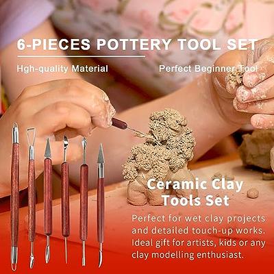 Clay Sculpting Tools, 6 PCS Double-Ended Stainless Steel Polymer Clay  Tools, Wooden Handle Pottery Tools for Embossing, Carving Tools and  Supplies - Yahoo Shopping