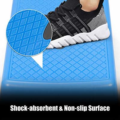 GYMAX Aerobic Step Platform, 26 Exercise Workout Stepper with Non-Slip  Surface, Shock-Absorb Fitness Training Stepper with Adjustable Risers 4”-6”  (Blue+Gary) - Yahoo Shopping