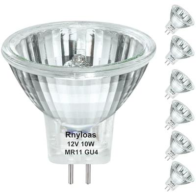 MR11 Light Bulbs, 12V 10W Halogen Light Bulbs 2 Pin, FTD Spotlight Bulb,  GU4 Bi-Pin Base, Dimmable, 2700K Warm White, 2 Prong Light Bulb for