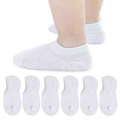 LO SHOKIM 6 Pairs Baby No Show Socks Girls Low Cut Ankle Socks Boys Non  Slip Breathable Soft Cotton Socks Toddler (6White,1-2T) - Yahoo Shopping