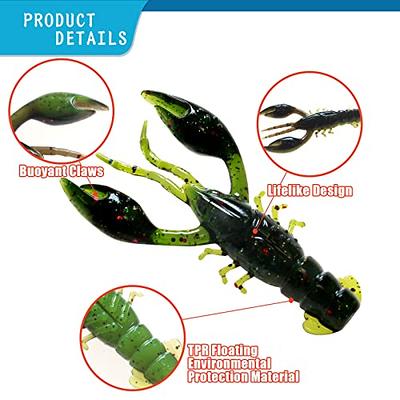 BESPORTBLE 20 pcs Bionic Fishing Lure crawdad Fishing Lures Crawfish Bait  Fishing baits Crayfish Lure Crawfish Lure Soft baits for Fishing Fake