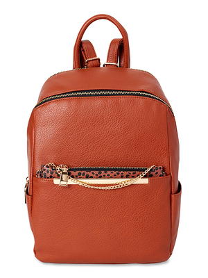 Time and Tru Women's Ruby Print Mini Backpack - Black - 1 Each