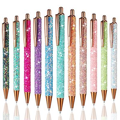 WY WENYUAN 12Pcs Ballpoint Pens, Comfortable Writing Pens, Pastel  Retractable Pretty Journaling Pens, Black Ink Medium Point 1.0 mm Gift Pens,  Cute Pens Office Supplies for Women&Men 