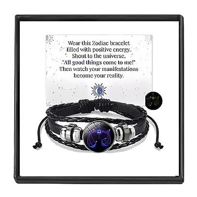 Zodiac Bracelet for Men Women 12 Constellation Multilayer Leather Jewelry  Gift | eBay