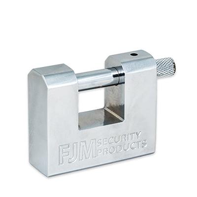 FJM Security SPRS60-KA Heavy Duty Shrouded Padlock With Triple Chrome  Plating, Keyed Alike