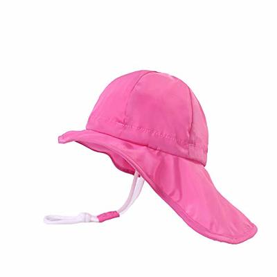 LANGZHEN Colorful Infants Hats Chin Strap with Neck Flap Toddlers Sun  Protection Hat Outdoor Playing Hat for Baby Boys Girls(Peach Pink,M:6-12M)  - Yahoo Shopping
