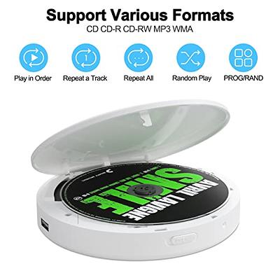 WOKALON Reproductor de CD portátil con radio, pequeño reproductor de CD  portátil personal con auriculares, altavoces, recargable Discman Kpop Music