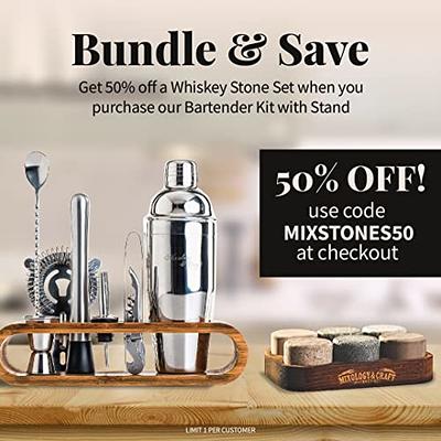 Modern Mixology Cocktail Shaker Set - 24 Piece Stainless Steel Bartender  Drink Kit & Stand for Home Bar, Perfect for Drink Mixing at Home, Plus