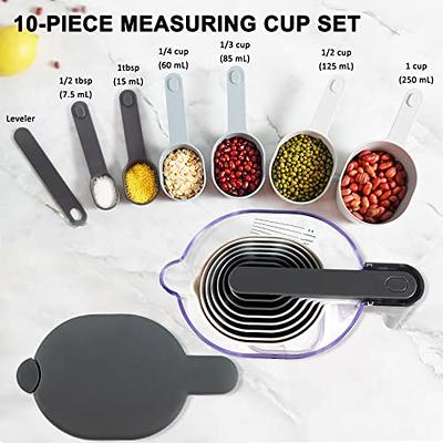 Stainless Steel Measuring Spoons Set, Stackable Tablespoons Measuring Set  for Gift Dry Liquid Ingredients Cooking Baking