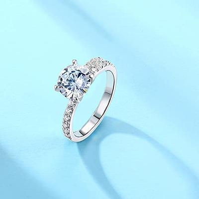  Mguotp Comfort Fit Ring Women Fake Wedding Ring Luxury