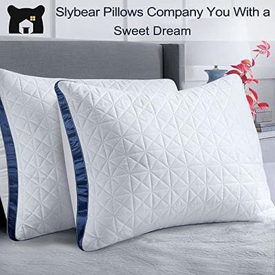 Classic Pillows Pack of 2 Gusseted Bed Sleeping Down Alternative Quilted  Pillows 