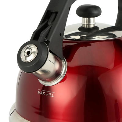 Nubia 2 Qt. Stainless Steel Stovetop Tea Kettle with Whistle