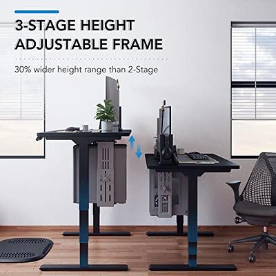 FlexiSpot 55x28 Home Office Electric Height Adjustable Standing Desk  Black Frame and Mahogany Top