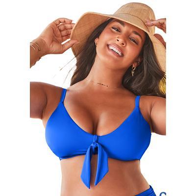 Plus Size Women's Wrap Front Bikini Top by Swimsuits For All in