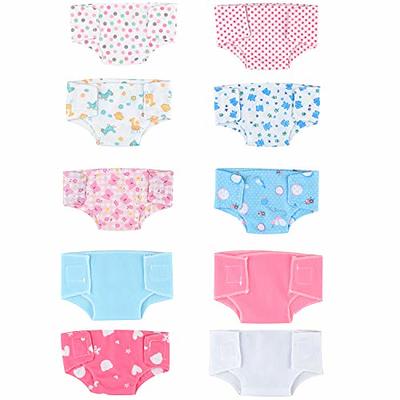  SOTOGO 10 Pieces Doll Diapers Doll Underwear Doll Underpants  Doll Accessories for 14-18 Inch Baby Dolls and American Doll : Toys & Games