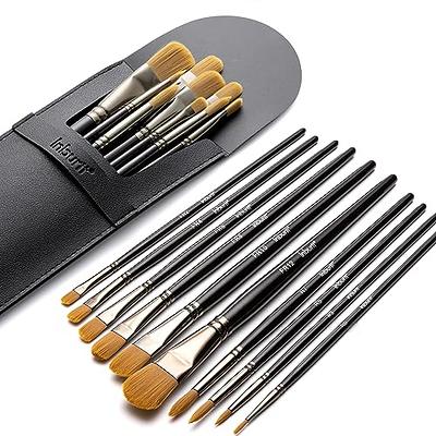 Micro Paint Brush Detail Set - Fine Paintbrush 4pc Round Size 0000 (4/0) for Line Brush Art or Miniature Painting. Professional Artist Kit for Acrylic