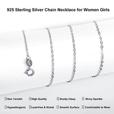  Jewlpire 925 Sterling Silver Chain Necklace for Women