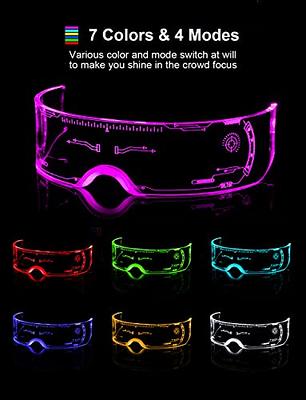 Multicolored LED Visor Glasses