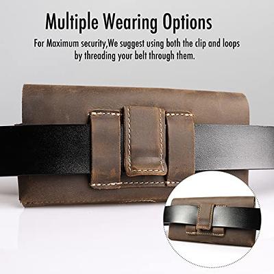 Topstache Leather Phone Holster,Samsung S23 S22 Belt Holder, iPhone 14  Pro,iPhone 14 Leather Phone Case,Universal Phone Pouch for Belt,Leather  Phone