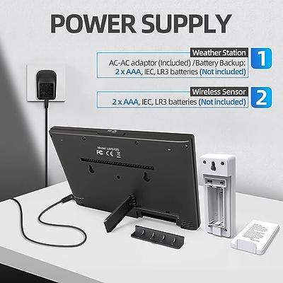 Weather Station, LFF Weather Stations Wireless Indoor Outdoor with Multiple  Sensors, Color Display Digital Atomic Clock Indoor Outdoor Thermometer  Wireless, Forecast Station with Adjustable Backlight 