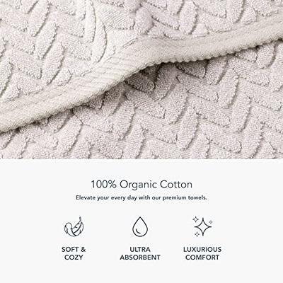 Texere 100% Organic Cotton Cable Knit Jacquard Towel Set