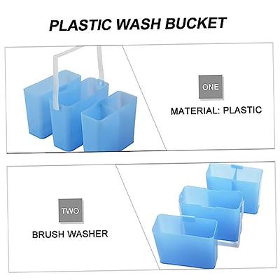 NUOBESTY Art Pen Washing Bucket Painting Brush Basin Artist Cleaner Cup  Plastic Brush Cleaner Watercolor Brush Cleaner Roller Paint Brush  Three-in-one Plastic Bucket Painting Brush Holder - Yahoo Shopping