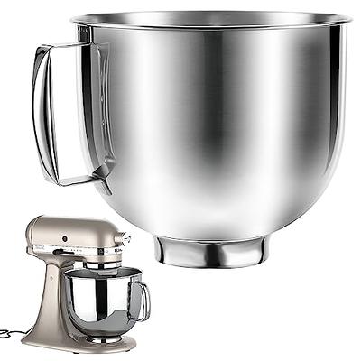 5 qt Stainless Steel Mixer Bowl Compatible with KitchenAid Tilt-Head Stand Mixers 4.5-Quart (4.3 L) and 5-Quart (4.7 L) (Stainless Steel Polished)