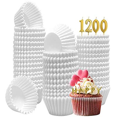 1200 Count Christmas Foil Mini Cupcake Liner 1.25 Inch Baking Cups Muffin  Liners Cupcake Wrappers Foil Metallic Cupcake Case Liners for Christmas