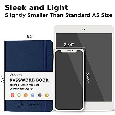 JUBTIC Password Book with Alphabetical Tabs. Medium Size Password Keeper  Book for Internet Website Address Log in Detail. Hardcover Password  Notebook & Organizer for Home Office, Navy Blue - Yahoo Shopping