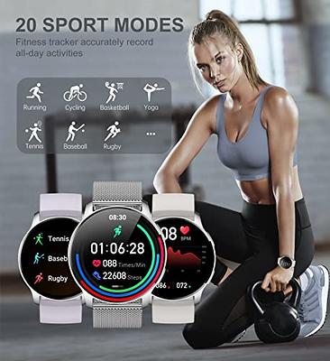 Smart Watch(Answer/Make Call), 1.85 Smartwatch for Women IP68 Waterproof,  100+ Sport Modes, Fitness Activity Tracker Heart Rate Sleep Monitor