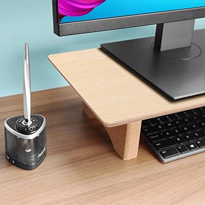  Aothia Large Dual Monitor Stand Riser, Solid Wood Desk