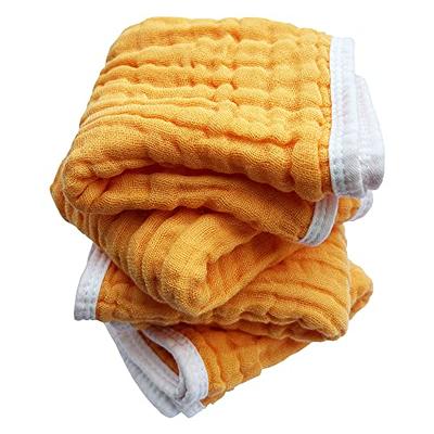 AllSett Health 10 Pack Muslin Burp Cloths Large 20 by 10 100% Cotton, Hand Wash Cloth 6 Layers Extra Absorbent and Soft