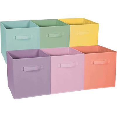 ClosetMaid 11 in. D x 11 in. H x 11 in. W Pink Fabric Cube Storage Bin 1139  - The Home Depot