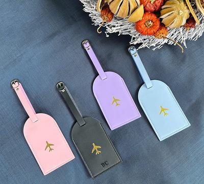 Grey Monogram Luggage Tag, Initial, Personalized Luggage Tags