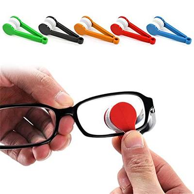 12 pcs Mini Sun Glasses Eyeglass Microfiber Spectacles Cleaner Brush  Cleaning Tool,Random Color (12)