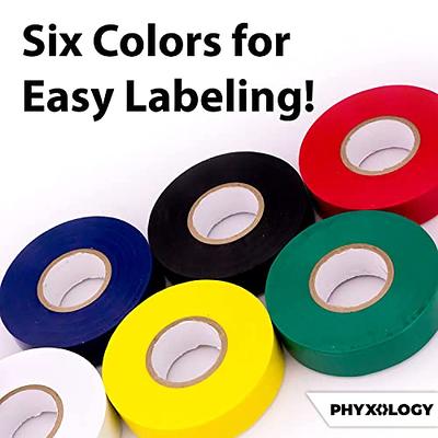 Weather-Resistant Colored Electrical Tape 60 Jumbo Roll 12 Pack. Color Code  Your Electric Wiring Safely with Indoor/Outdoor PVC Vinyl, UL Listed to  600V, for a Variety of Taping Needs - Yahoo Shopping