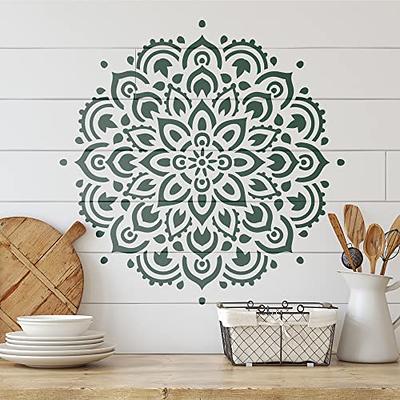 9 Pack Large Mandala Stencils for Painting 12x12 Inches Mandala Painting  Templates Reusable Floral Mandala Drawing Stencils for Wall Floor Furniture