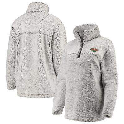 Women's Gray Pittsburgh Steelers Sherpa Quarter-Zip Pullover Jacket