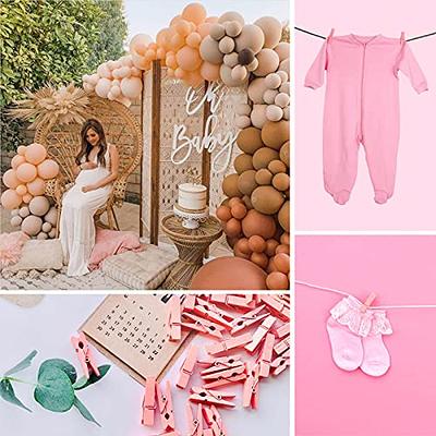 Clothes Pins Mini Clothespins Pink - 100 PCS Wooden Small Clothespins for  Pictures with Jute Twine Tiny Photo Paper Clip, Ideal for Baby Shower